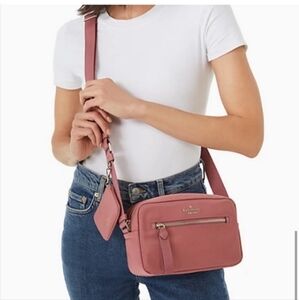 Kate spade camera bag mauve pink crossbody nwt